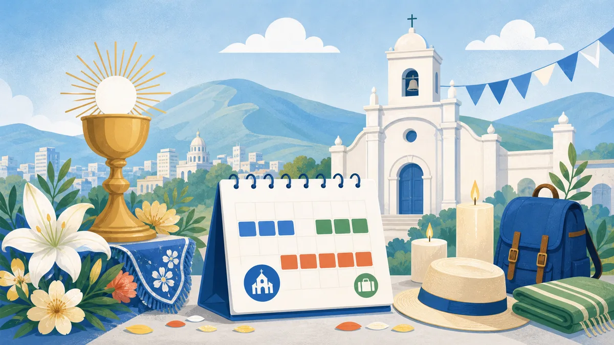 Ilustración del feriado de Corpus Christi en Bolivia 2026
